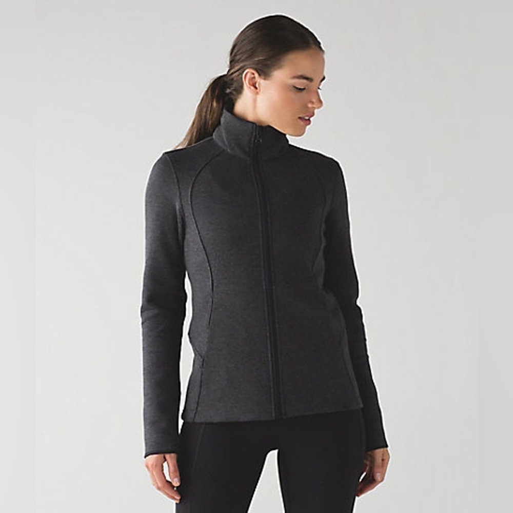 Lululemon Insculpt Jacket Women’s 6 Heather Gray Full Zip Active Athleisure